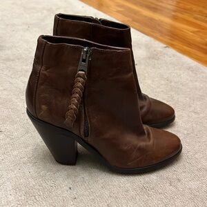 All Saints brown leather boots